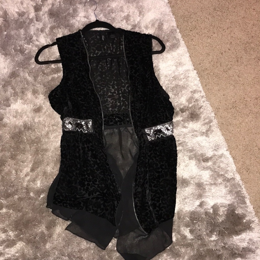 black velvet vest